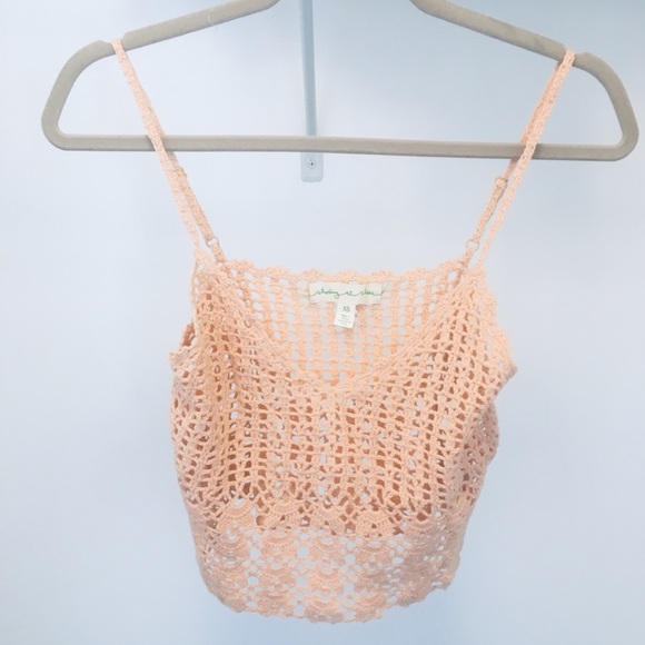 SOLD Melon Crochet Top XS - Picture 2 of 4